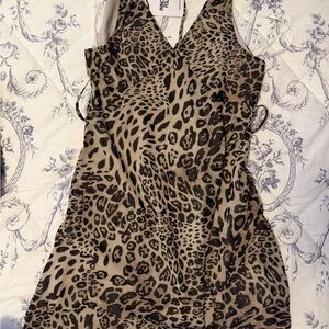 Leopard Print Sleeveless Dress